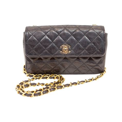 chanel black quilted bag|black chanel cross body bag.